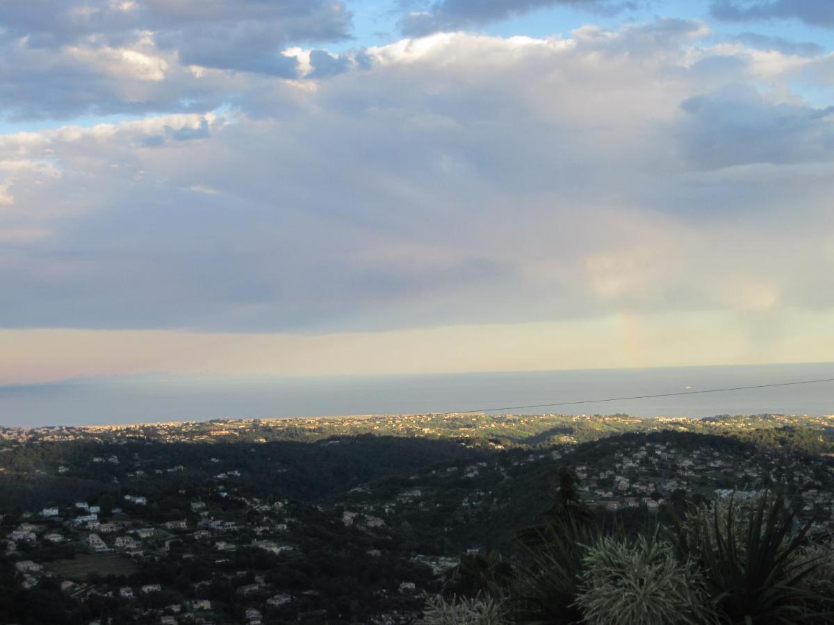 "Aux Balcons Du Riou" Avec Vue Mer 180 Degres Vence Exteriör bild